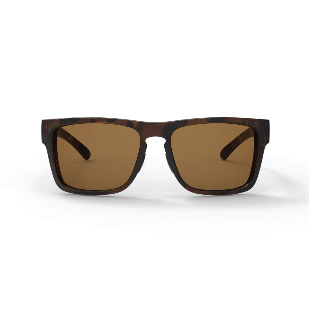 2024 popular matte tortoise sunglasses with brown lens featuring top-quality 2mm nylon lens for clarity, durability, and scratch resistance. Includes best-in-industry bio resin TR90 frame with Valley Rays V logo on the temple arm